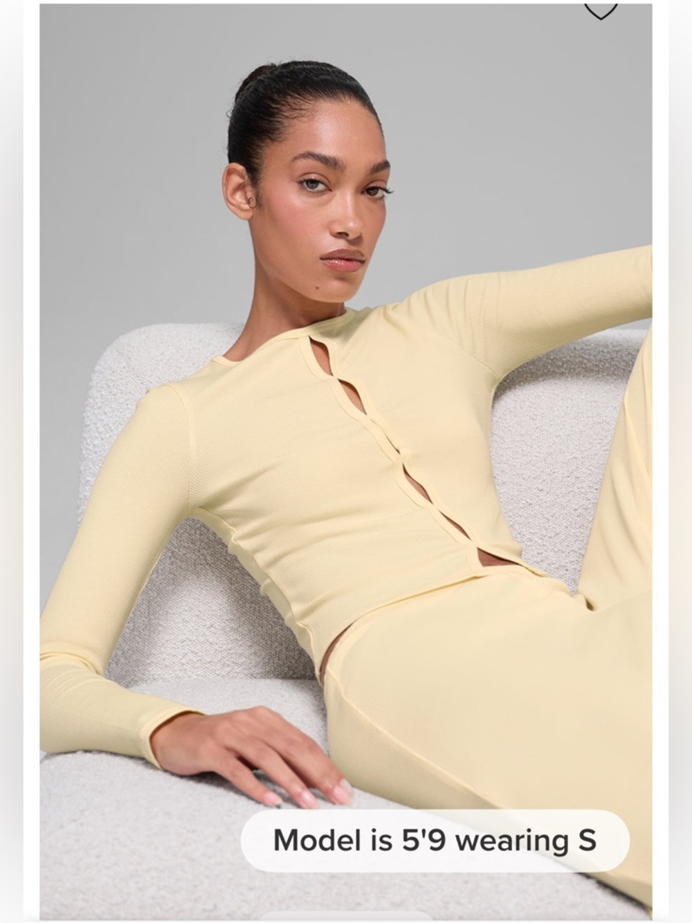 ALO Yoga Dreamlight Long Sleeve Top -
Candlelight Yellow-M-NWT - Picture 3 of 12